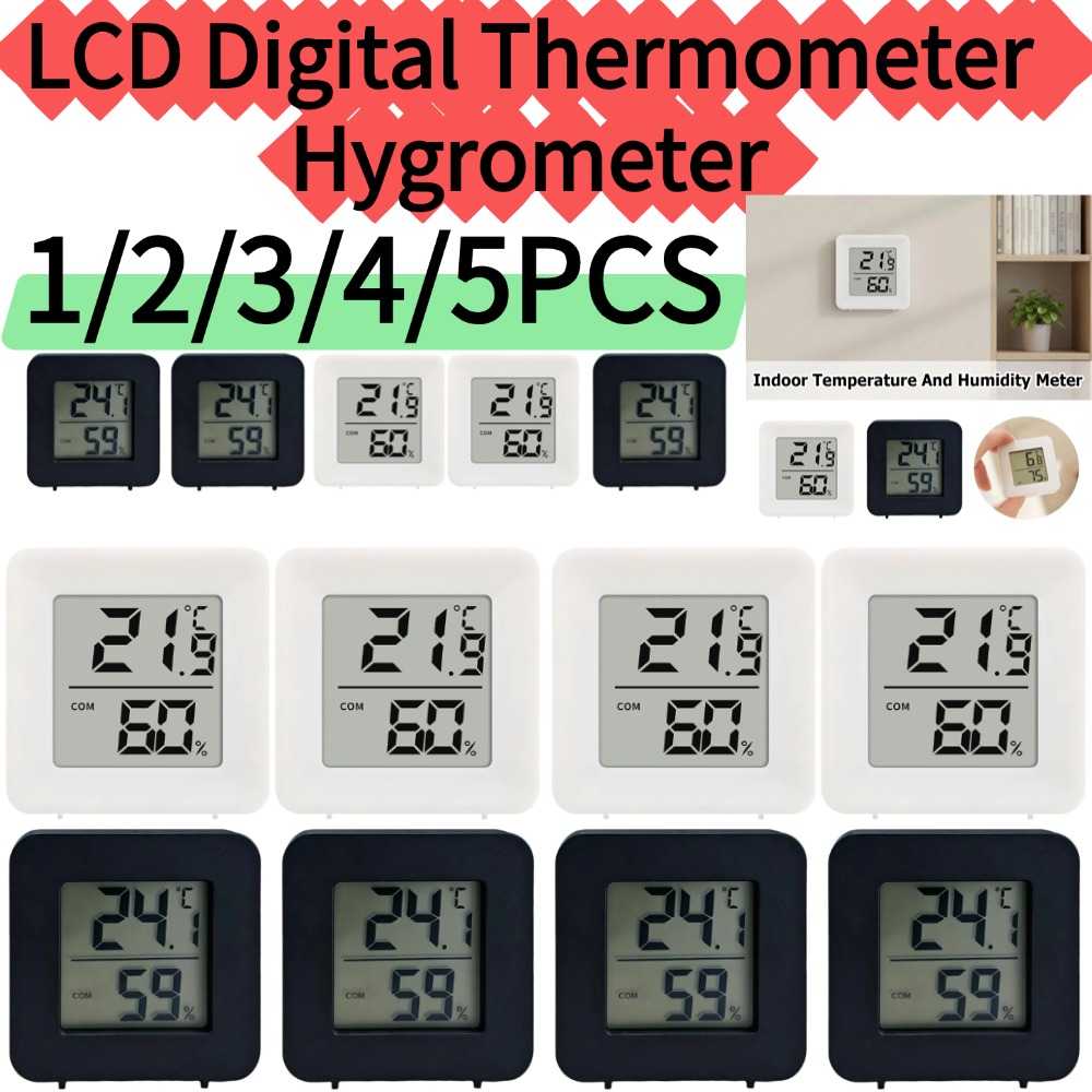 Weather Station Indoor - 1/2/3/4/5PCS 실내 전자 온도 습도 측정기