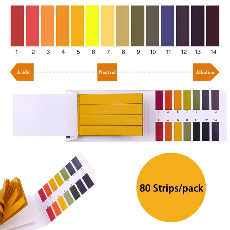 Ph Strip Test - 80개입/팩 PH 테스트 스트립, 전체 범위