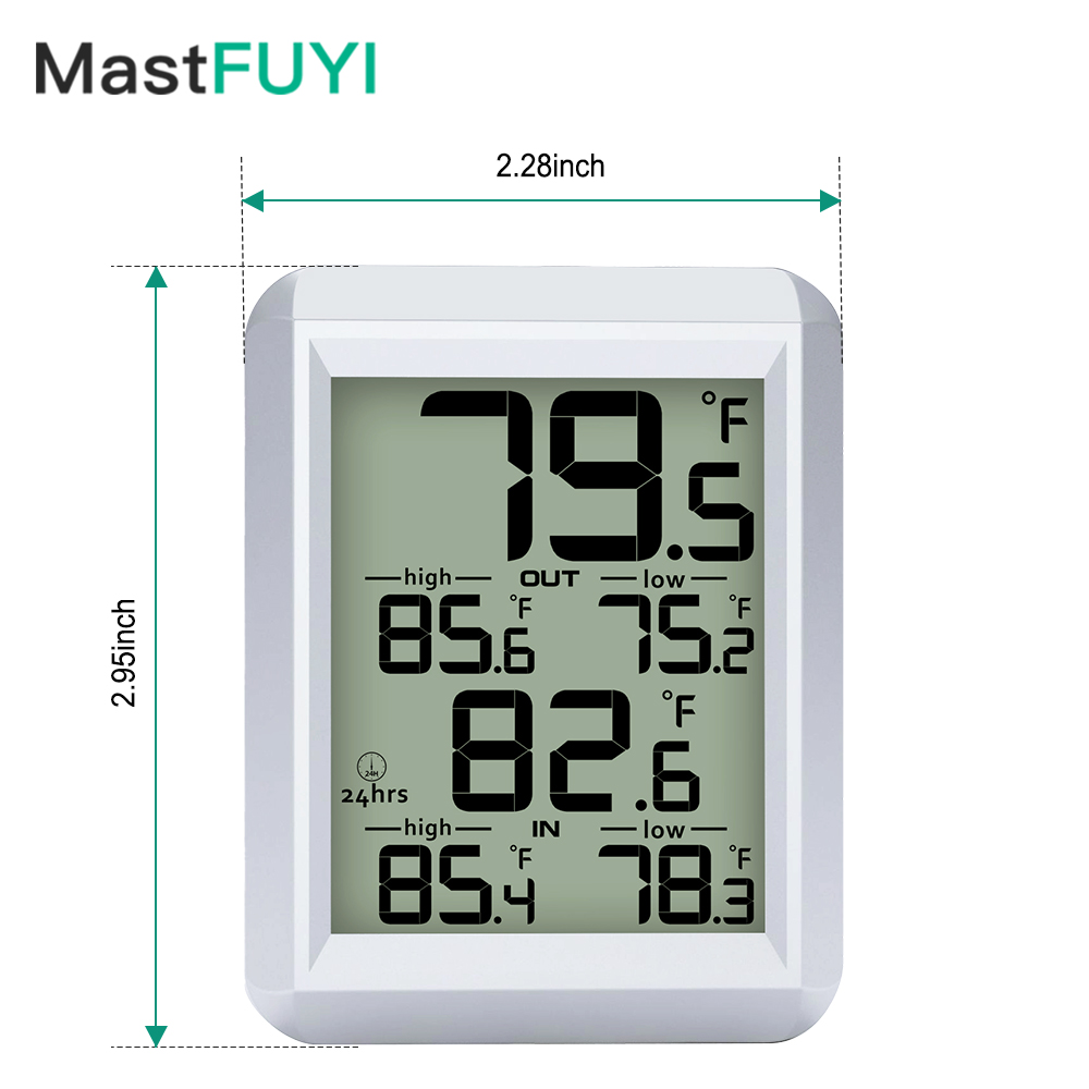 Weather Station Indoor - MASTFUYI 디지털 온도계 실내외 겸용 -