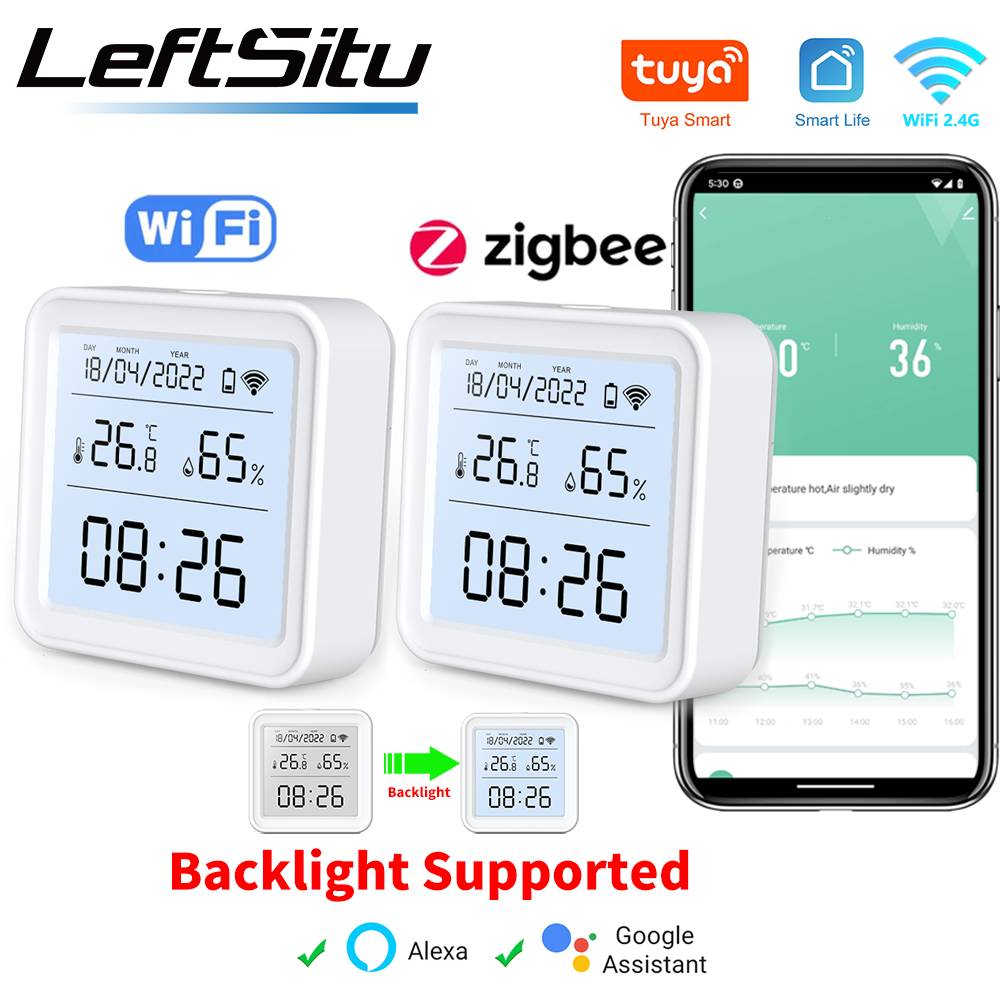 Weather Station Indoor - Tuya Zigbee WiFi 온도 습도 센서