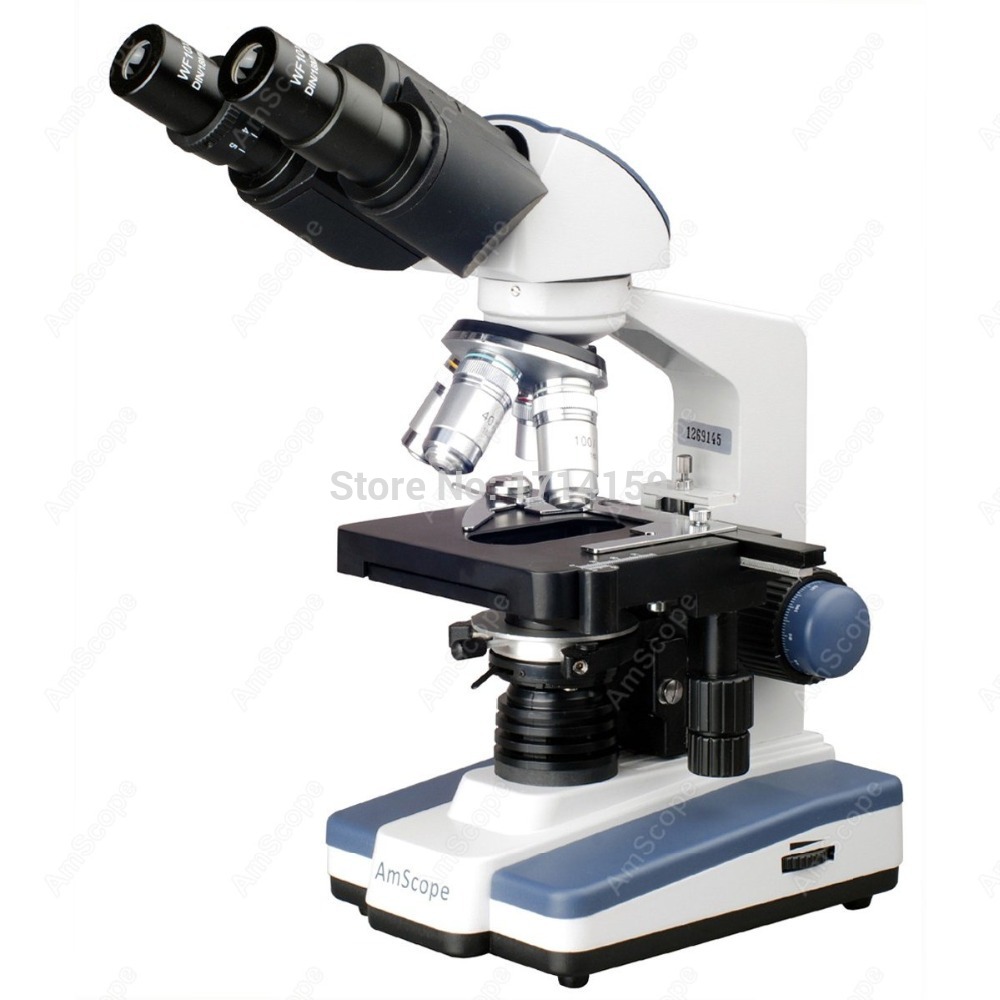 Amscope Microscope Compound 40X-1000X - AmScope 학생 및 전문가용 LED 쌍안