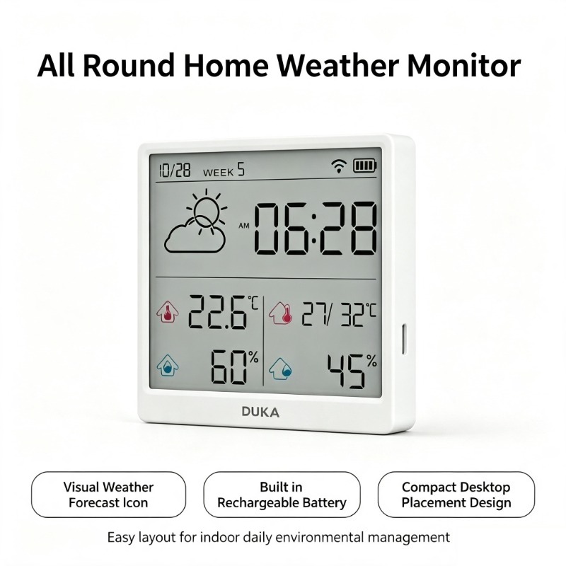 Weather Station Indoor - DUKA TH3 Wifi 스마트 온도 습도