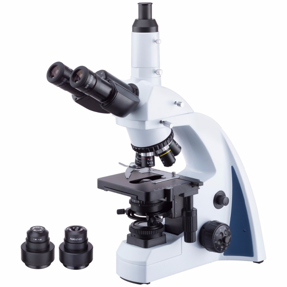Amscope Microscope Compound 40X-1000X - AmScope 무한대 보정 암시야 삼안 복합