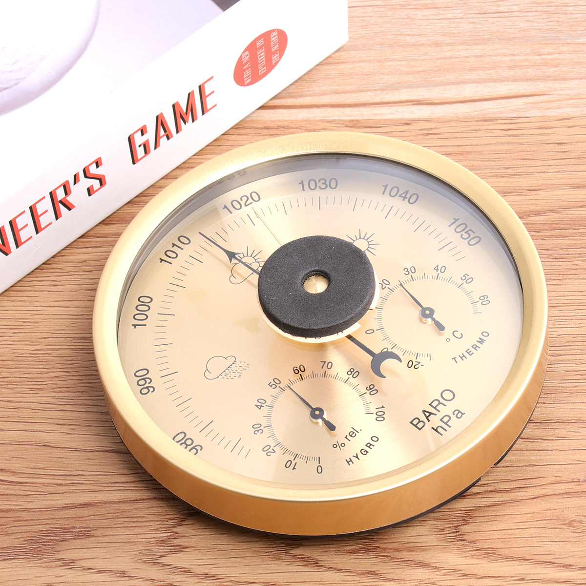Barometer Analog Classic - 3-in-1 아날로그 기상 관측소 기압계 온도계
