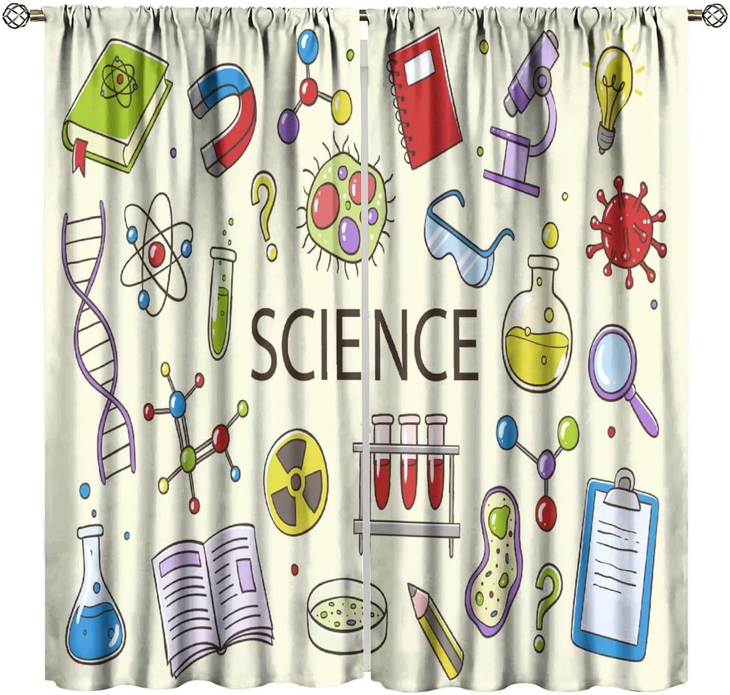 Science Nursery - 과학 커튼 교육용 STEM 교실 장식