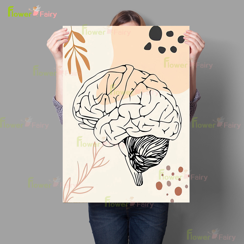 인간 해부학 과학 뇌 보육 생물학 포스터 벽 아트 캔버 - Science Nursery 리뷰 및 가격