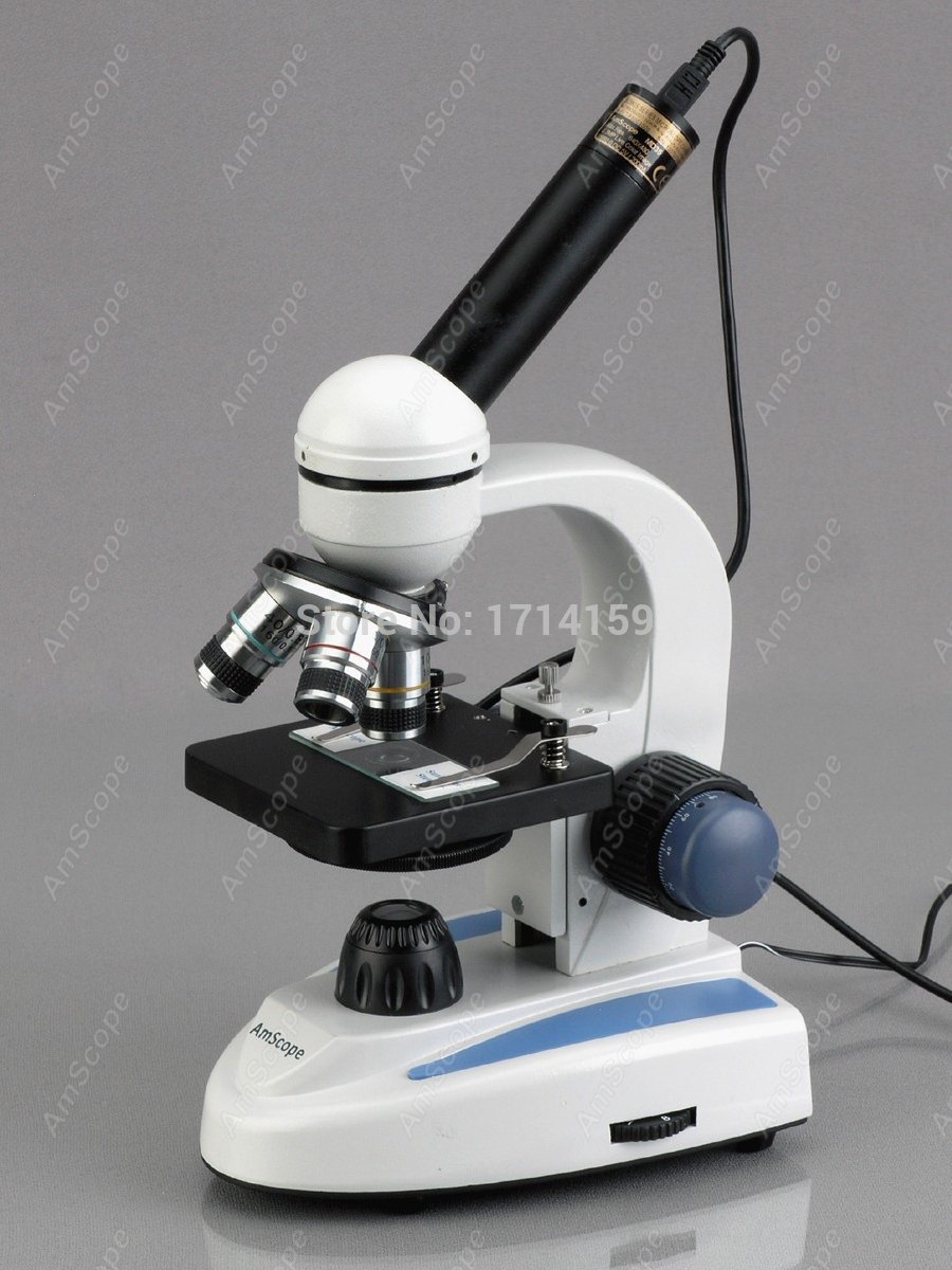 AmScope M158 시리즈 360도 회전 단안 헤드 - Amscope Microscope Compound 40X-1000X 리뷰 및 가격