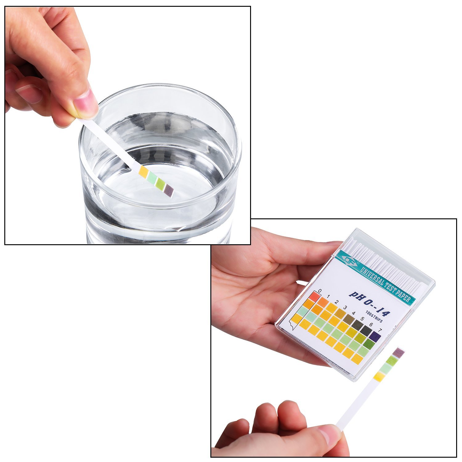 100 스트립 0-14 PH 알칼리성 산성 표시기 종이 - Ph Strip Test 리뷰 및 가격