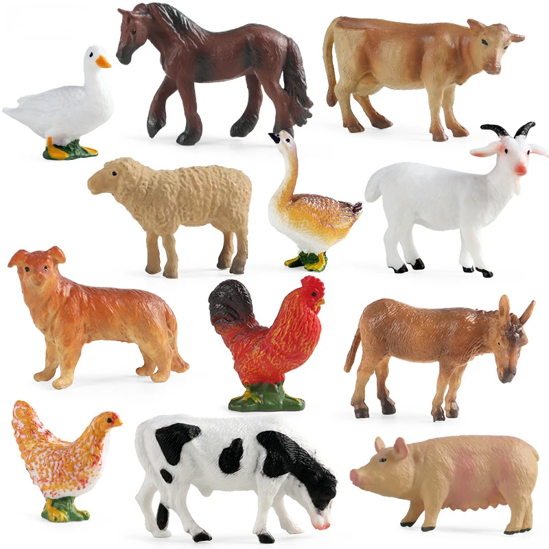 교육 교구 가금류 동물 미니 모델 소 닭 오리 거위 돼 - Science Toys 리뷰 및 가격